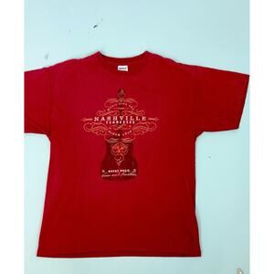 Vintage 90s Nashville ROCK T Shirt Size Large Single Stitch